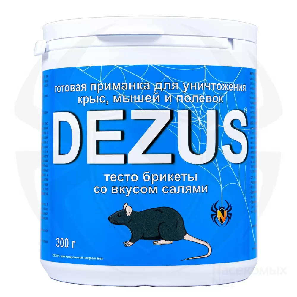 DEZUS (Дезус) приманка от грызунов, крыс и мышей (тесто брикеты) (салями),  300 г